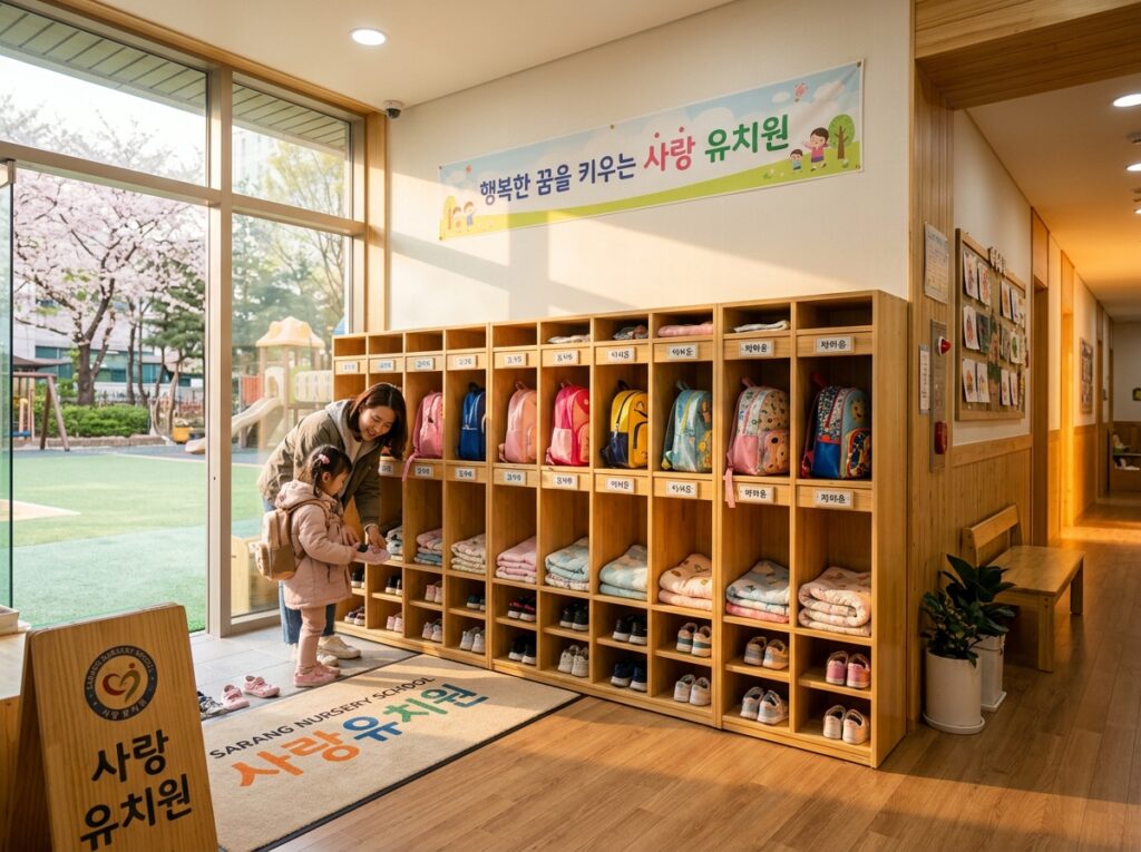 어린이집 입소 준비물 리스트를 준비하며 설레는 등원길 전경